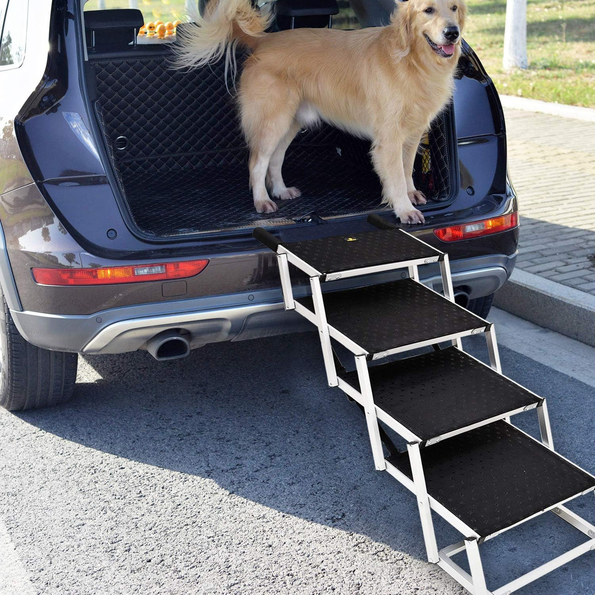 Folding 6 Steps Pet Dog Car Stairs X293735