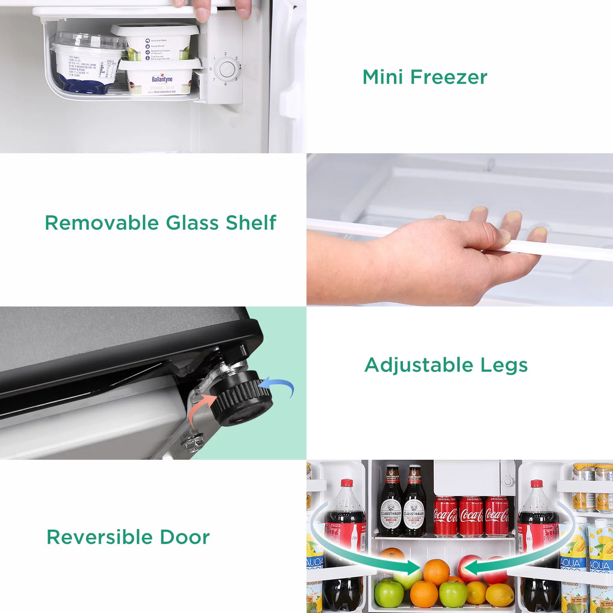 1.7 Cu.Ft Mini Fridge with Freezer, Black O880376