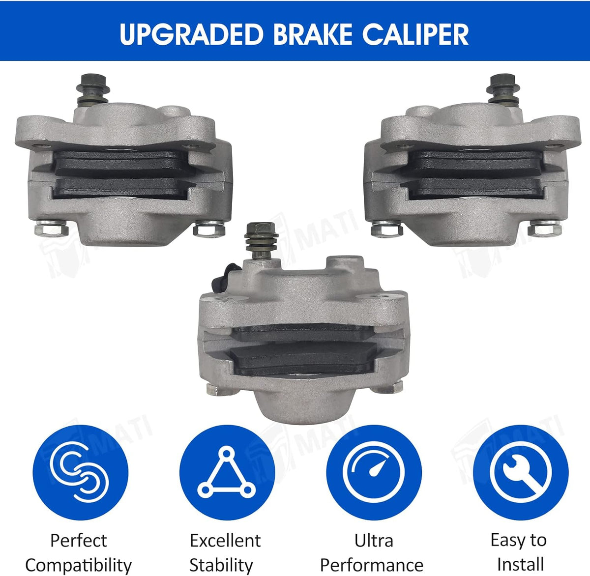 Front Left Right & Rear Brake Calipers with Pads Z44008