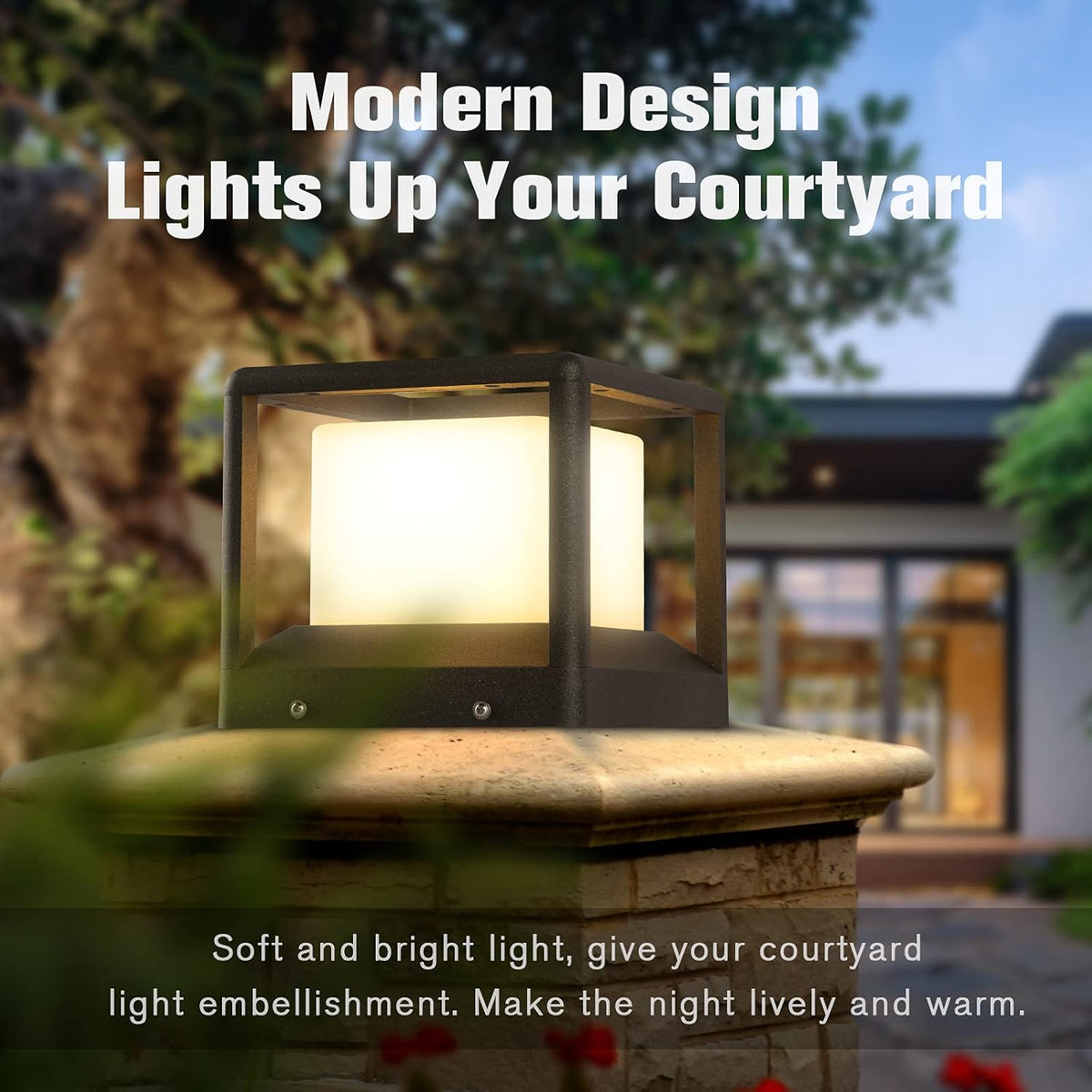 Solar Post Cap Light 3000K IP65 Waterproof F8029