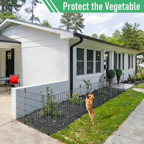 32in H x 23.6ft L Rustproof Metal Fence J5154