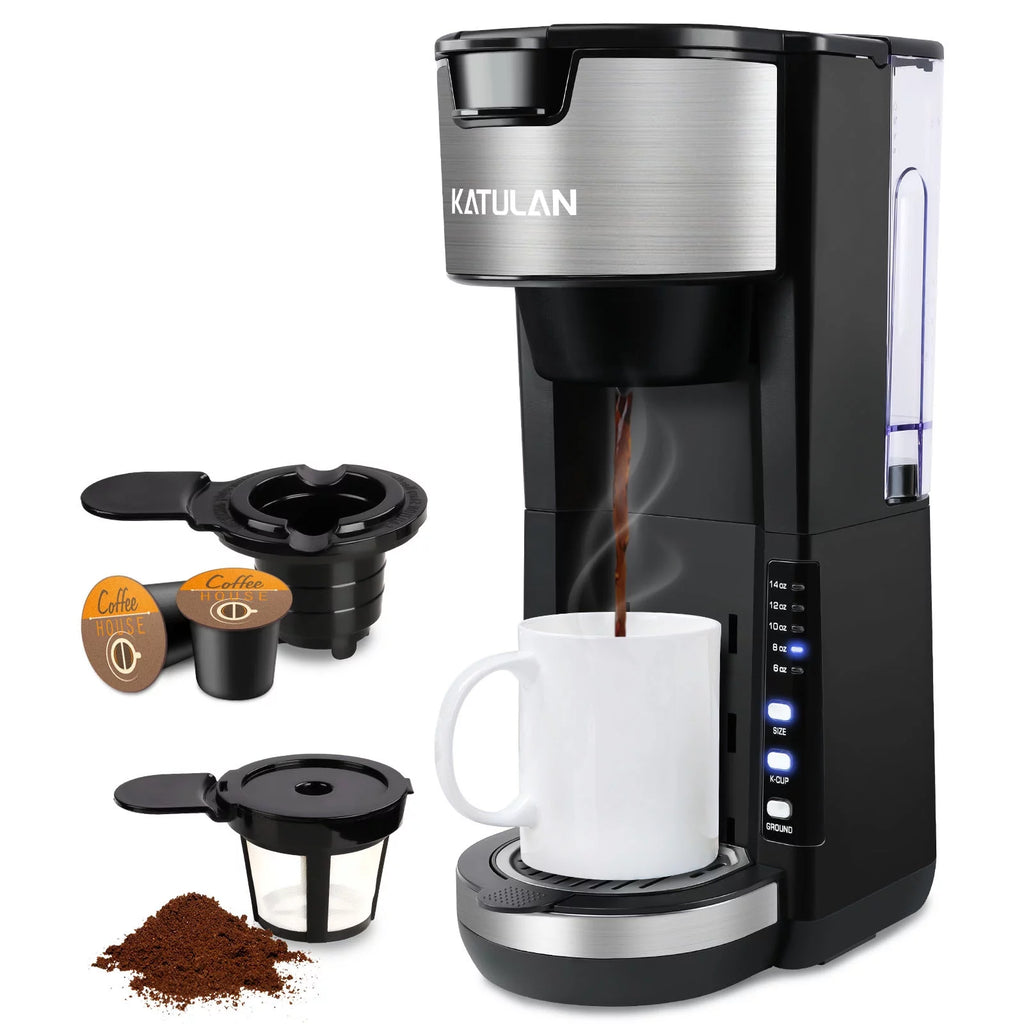 Black Single Serve Coffee Maker with 30 Oz Removable Water Tank Z862
