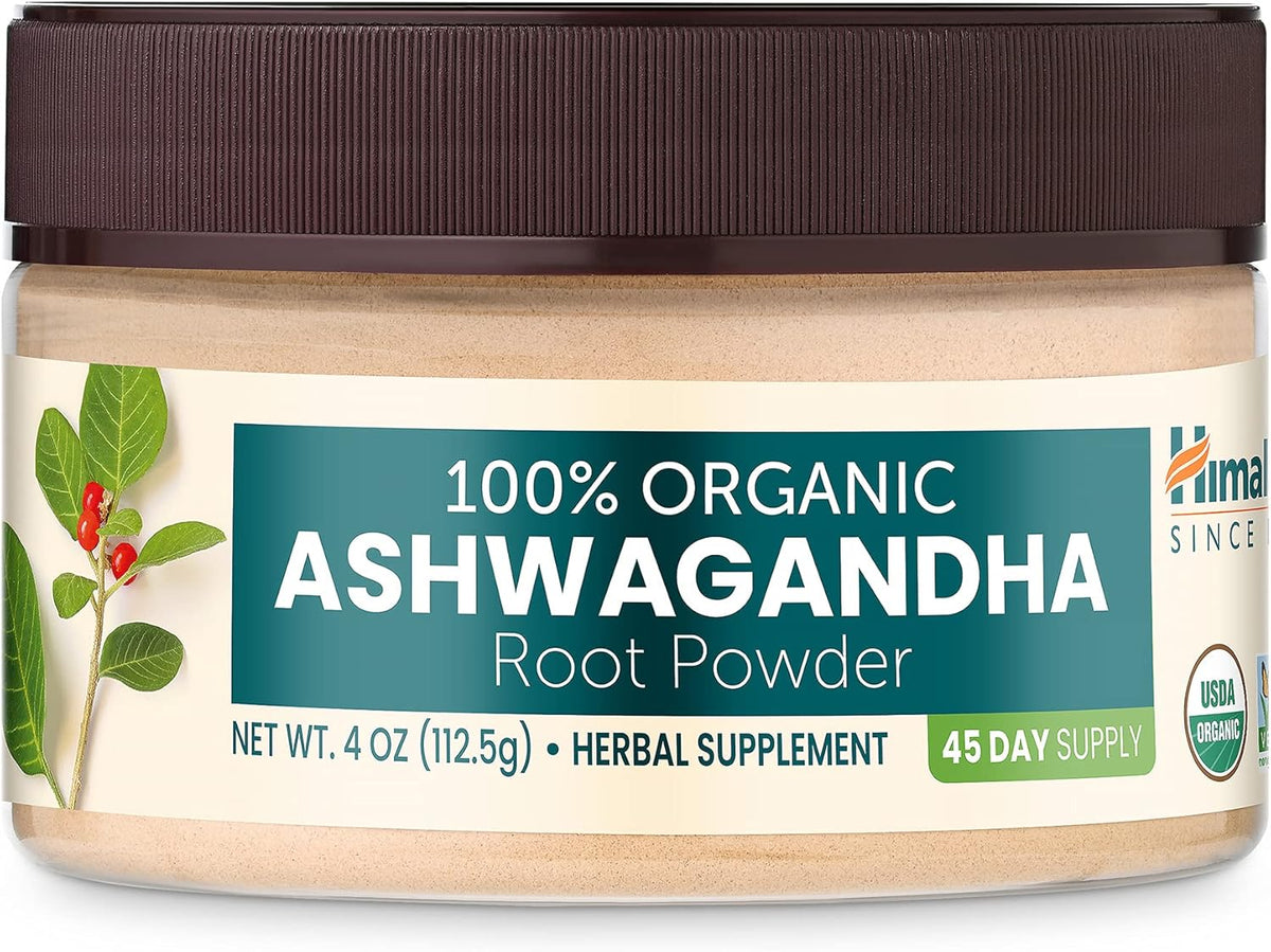 100% USDA Certified Organic Ashwagandha Root Powder Herbal Supplement, 4 Oz W3012