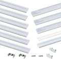 10Pack 6.6FT U Shape LED Aluminum Channel System with Clear Lens Cover I550