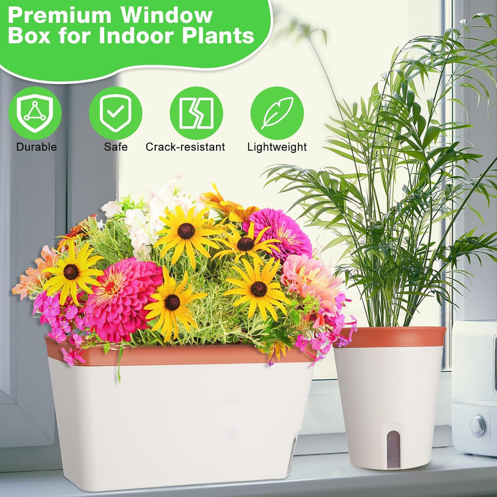 9 Set Self Watering Window Planter Box K3629