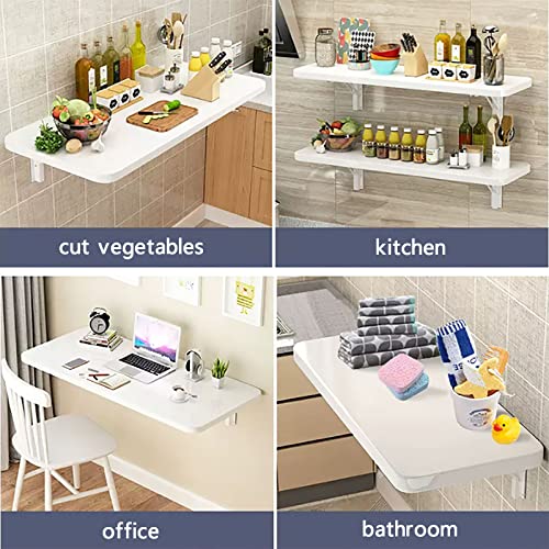 Blue Wall-Mounted Drop-Leaf Foldable Table 30x80cm D44330