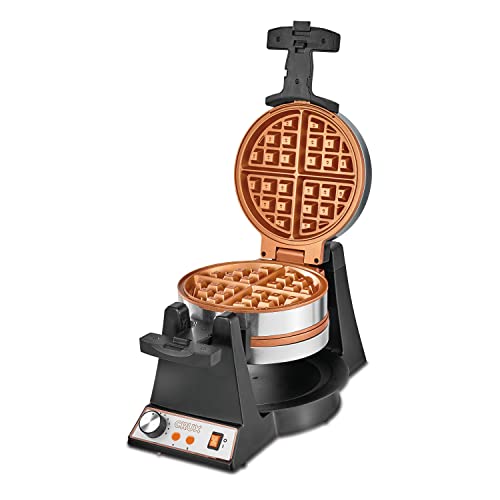 Double Rotating Belgian Waffle Maker with Nonstick Copper Plates A9269