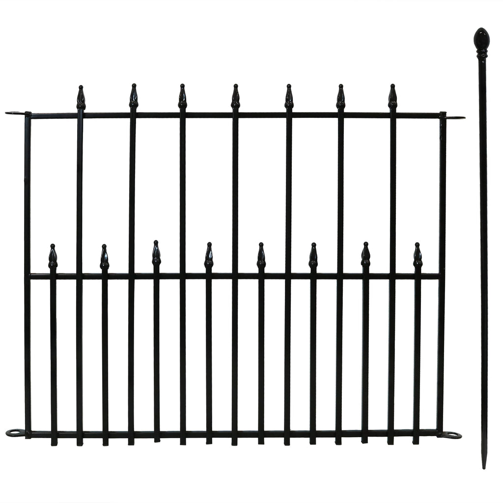 Black Iron Garden Border Fence B1264