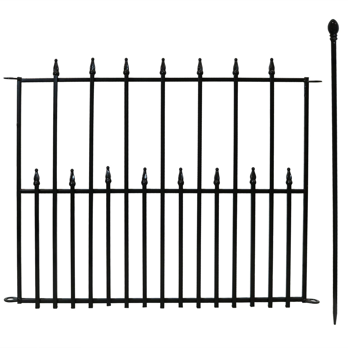 Black Iron Garden Border Fence B1264