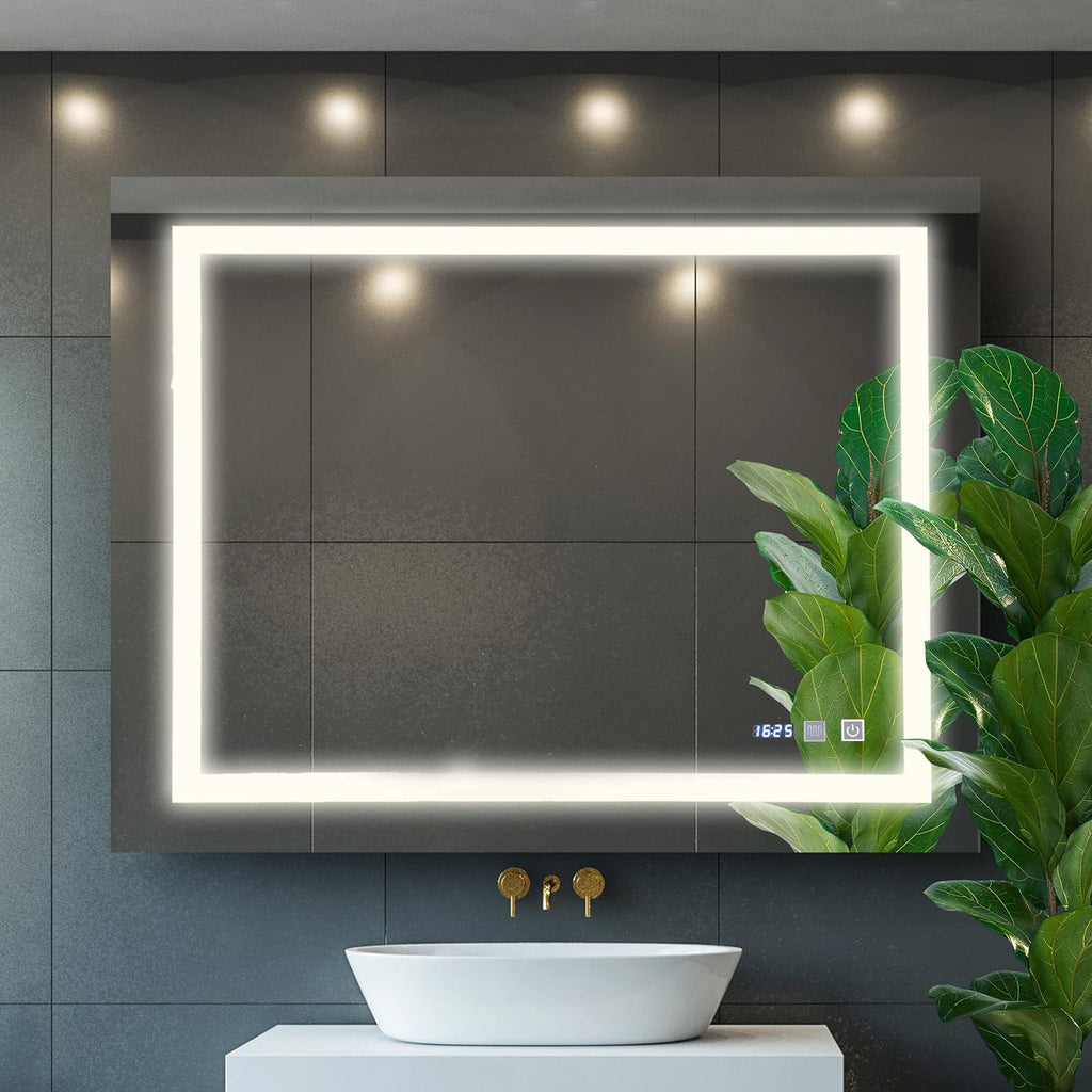 36 x 28 LED Anti-Fog Smart Bathroom Mirror S588