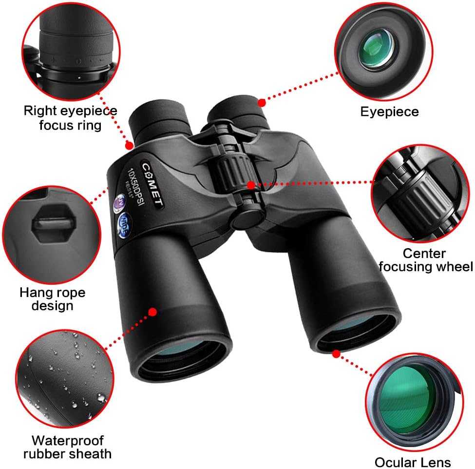 10x50 Waterproof Binoculars with Case and Strap K36614