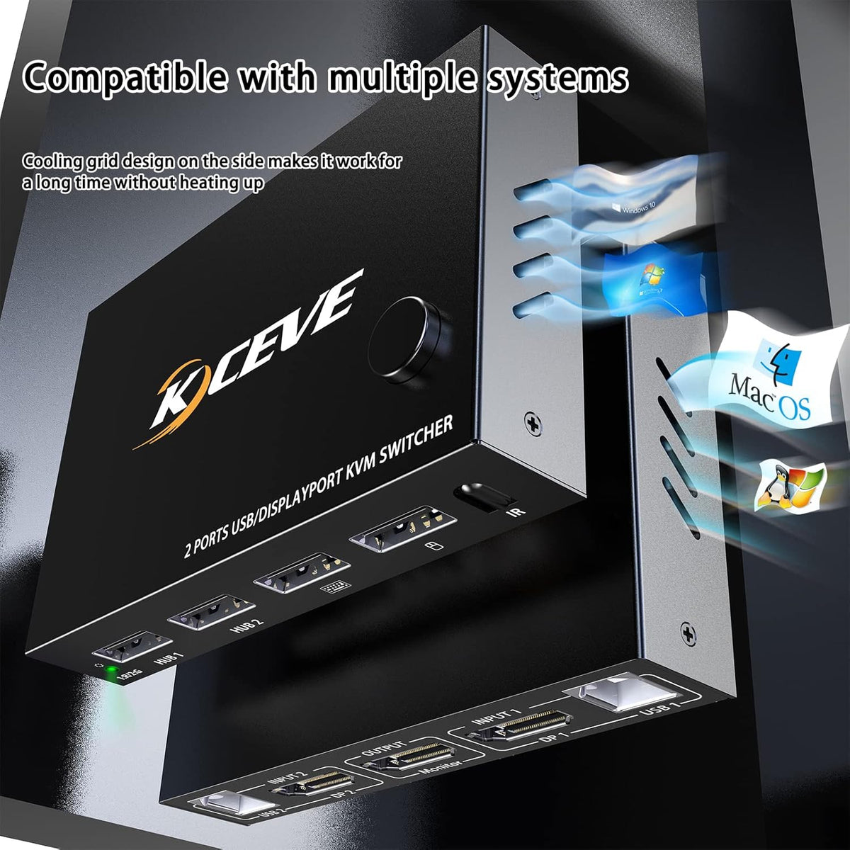 Displayport 2 Port 4K@60Hz KVM Switch with USB Z85916