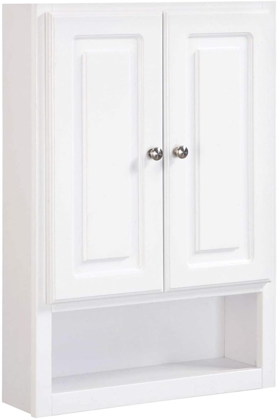White 2-Door Bathroom Wall Cabinet T122