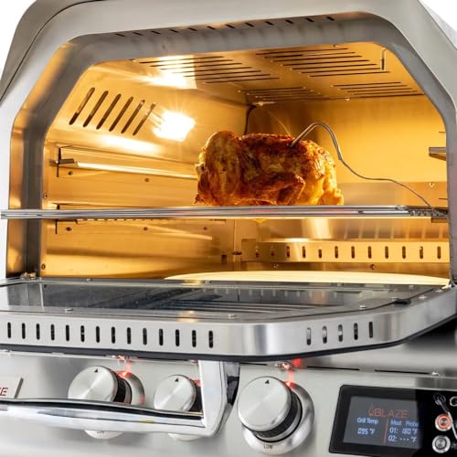26-Inch Built-In Natural Gas Outdoor Pizza Oven with Rotisserie Q998