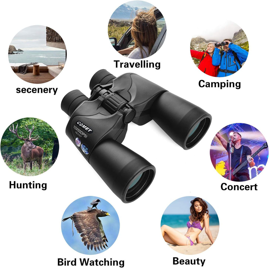 10x50 Waterproof Binoculars with Case and Strap K36614