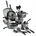 18 Piece Non-stick Cookware Set, Steel Gray X20825