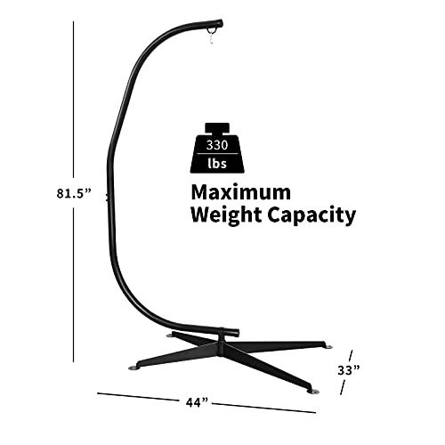 Black Heavy-Duty Steel Hammock Chair Stand Only X3041