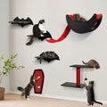 7pcs Wall-Mounted Cat Shelves Set with Scratching Board P227131