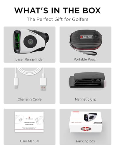 Golf Rangefinder with Slope, 1200Y Laser Range Finder, 7X Magnification, Flag Lock with Vibration, USB-C Rechargeable, Waterproof Z311115