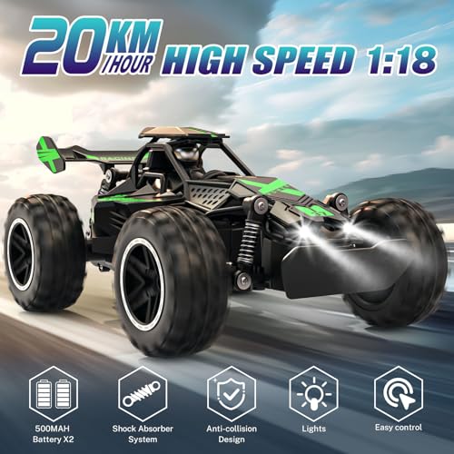 Green 1:18 Remote Control RC Truck with Lights V574732