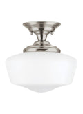 Brushed Nickel Semi Flush Mount Light W955