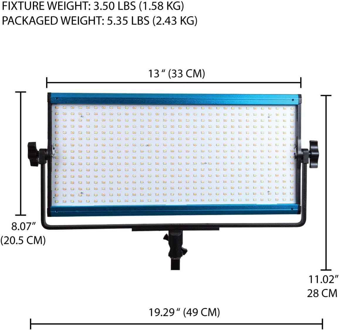 Bi-Color 3200K - 5600K LED Video Light V3195