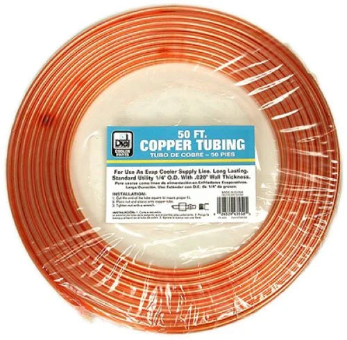 1/4" OD x 50' Copper Water Supply Line Tubing - Quantity of 3 A348