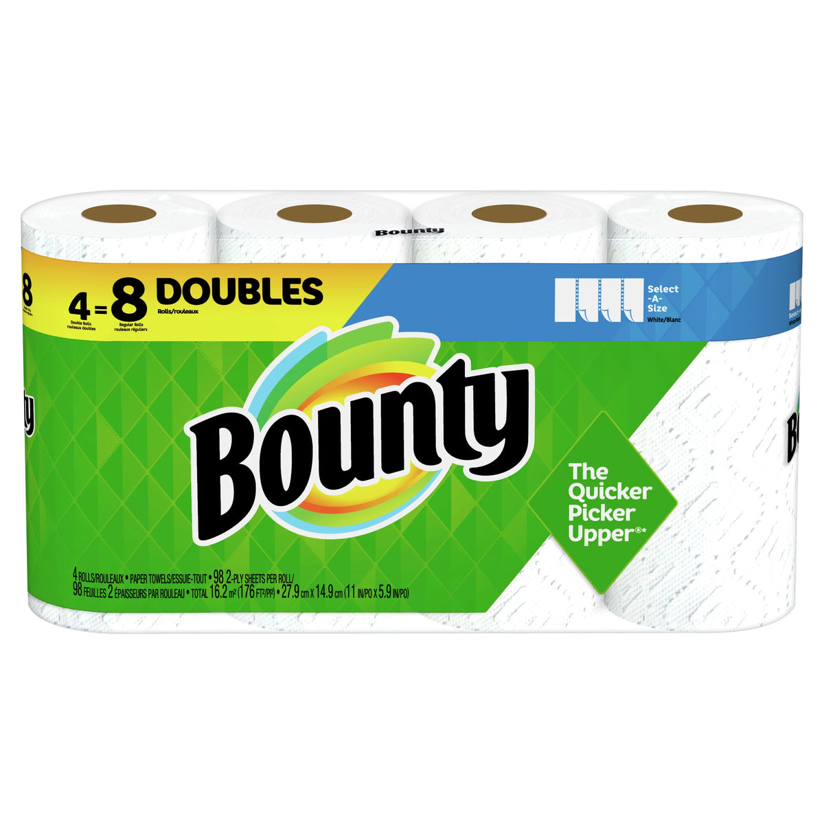 White 2-Ply Paper Towel 4 Double Rolls I3253