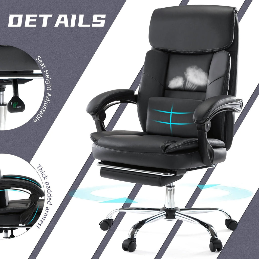 Brown Executive Office Chair with Footrest K8151