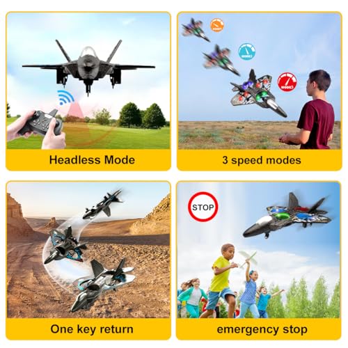 RC Plane Drone Helicopter Quadcopter RTF 2.4GHz Remote Control Airplane Grey E29312