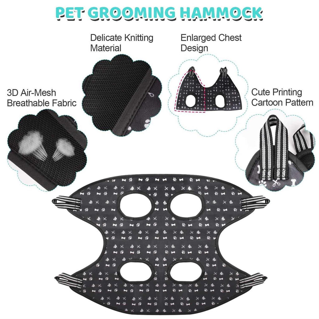 Pet Grooming Hammock Harness with Nail Clippers N538