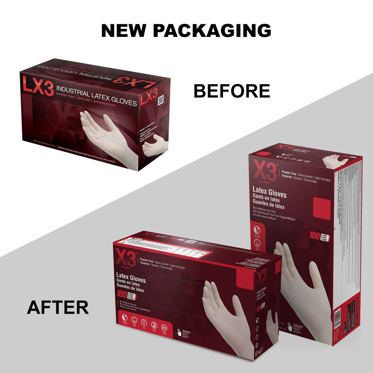 Ivory Latex Industrial Powder Free Disposable Gloves (Case of 1000) - Large V602195