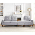 Light Grey Chenille Convertible Sectional Sofa S941069