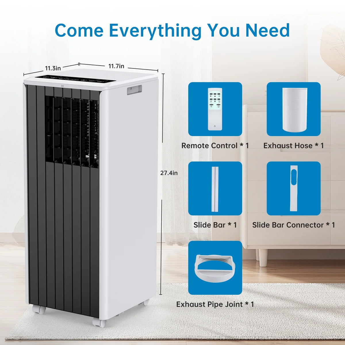 3-in-1 Portable Air Conditioner with Remote C969