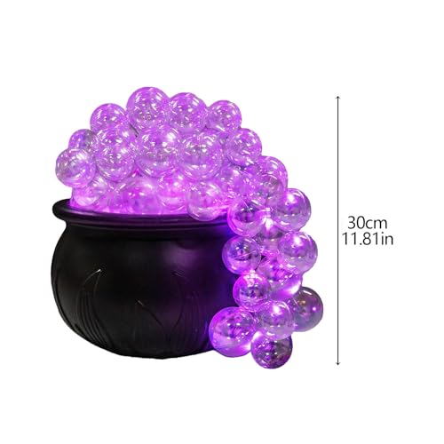 Black Plastic Cauldron Candy Bowl with Stand Y618