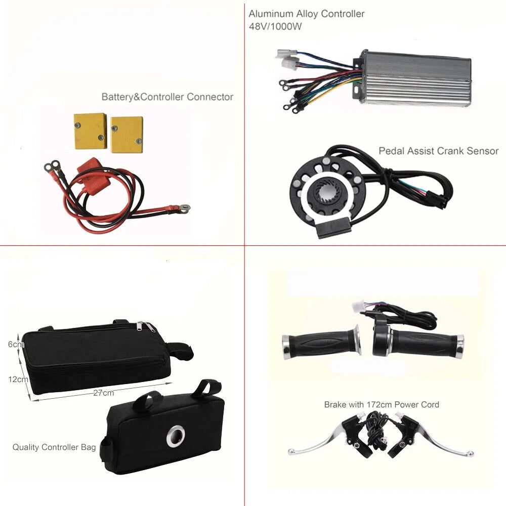 26" Electric Bicycle Conversion Kit Rear Wheel Hub Motor with LCD Q12226