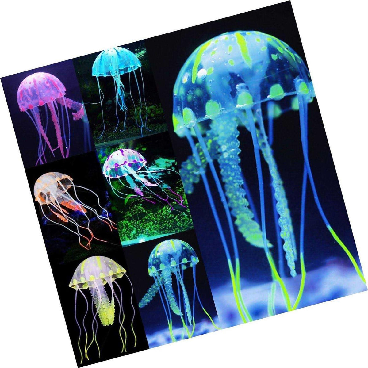 6 Pcs Glowing Jellyfish Aquarium Ornament W769797