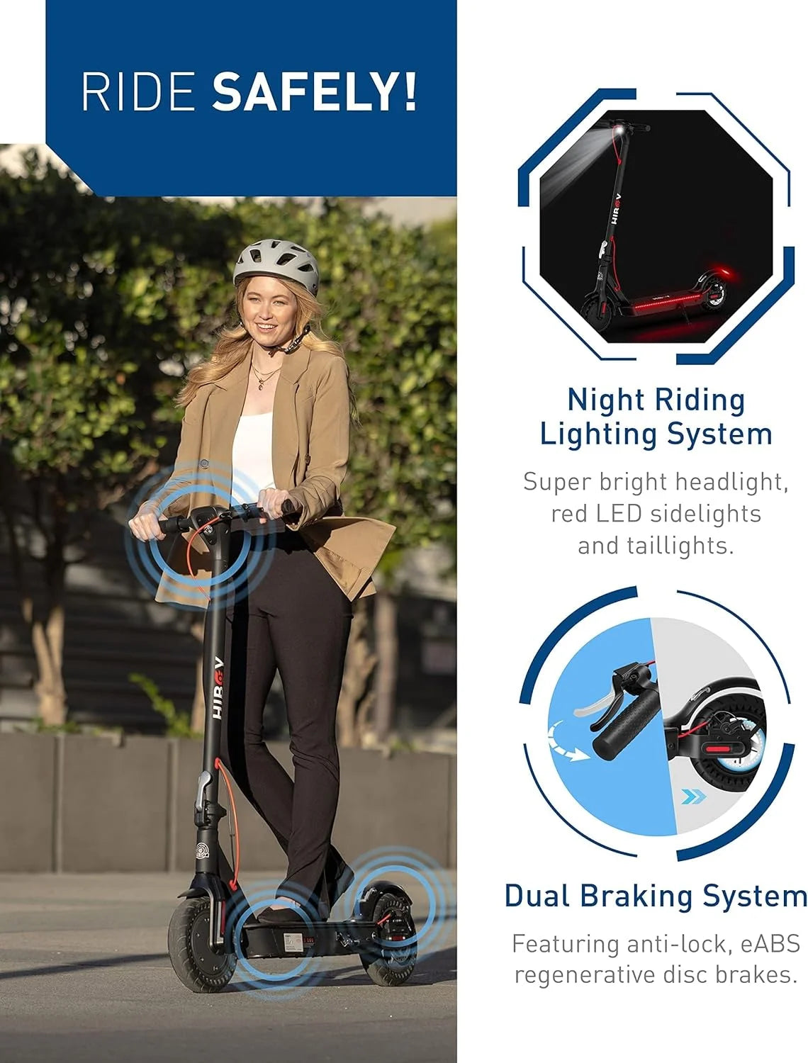 Electric Scooter, 500W Motor, 10 Honeycomb Tires, 25 Miles, 19 MPH S686034