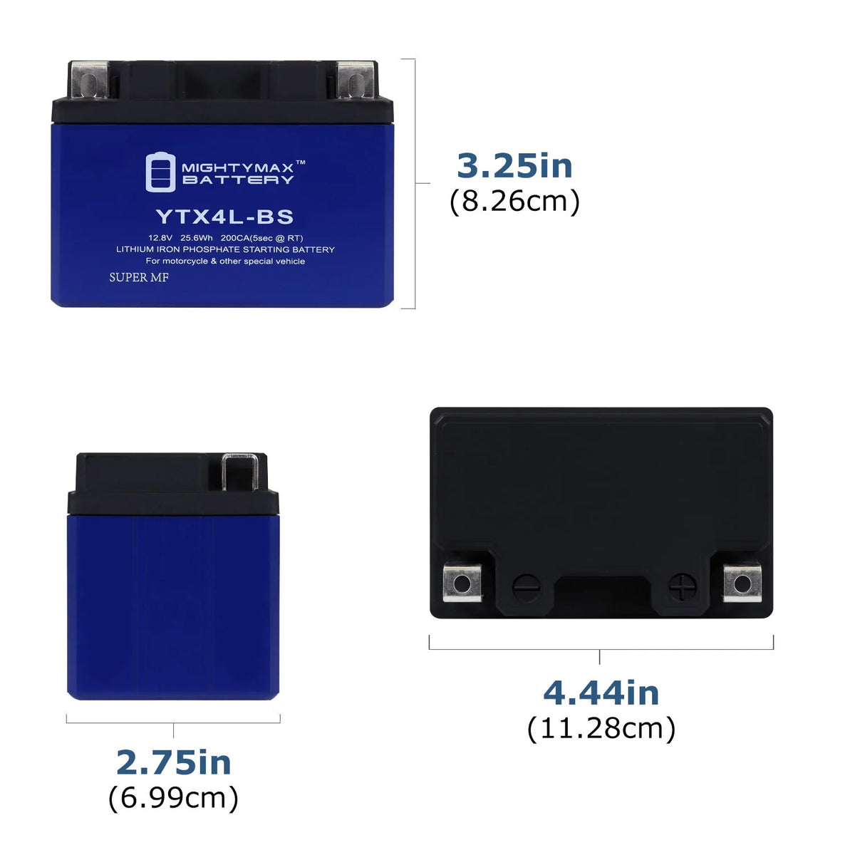 8 Pack Lithium Replacement Battery for Motorcycle Z8375