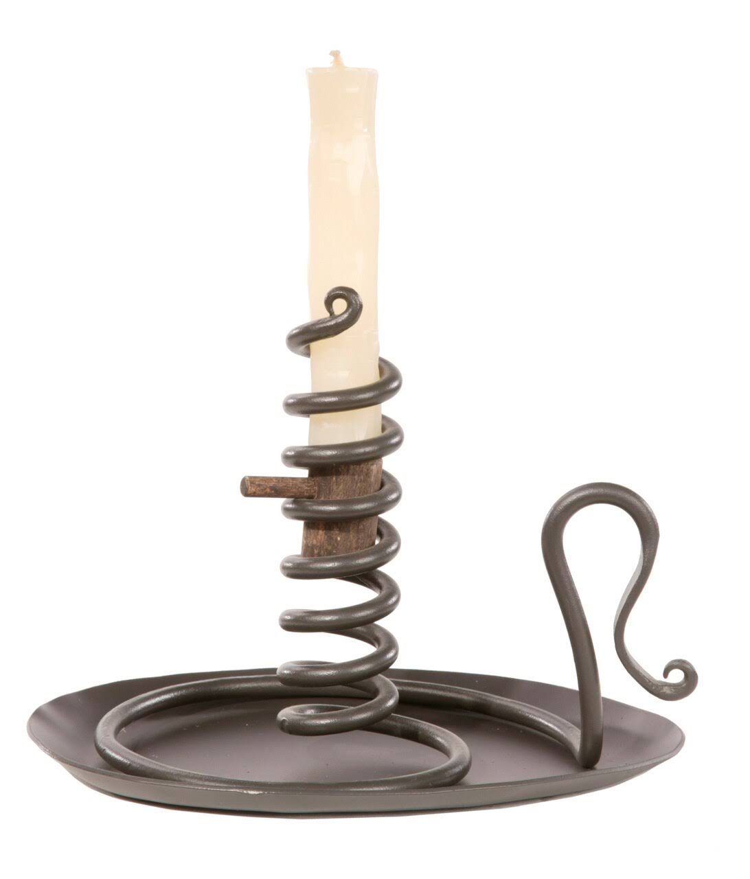 Iron Candle Holder with Drip Pan J551831