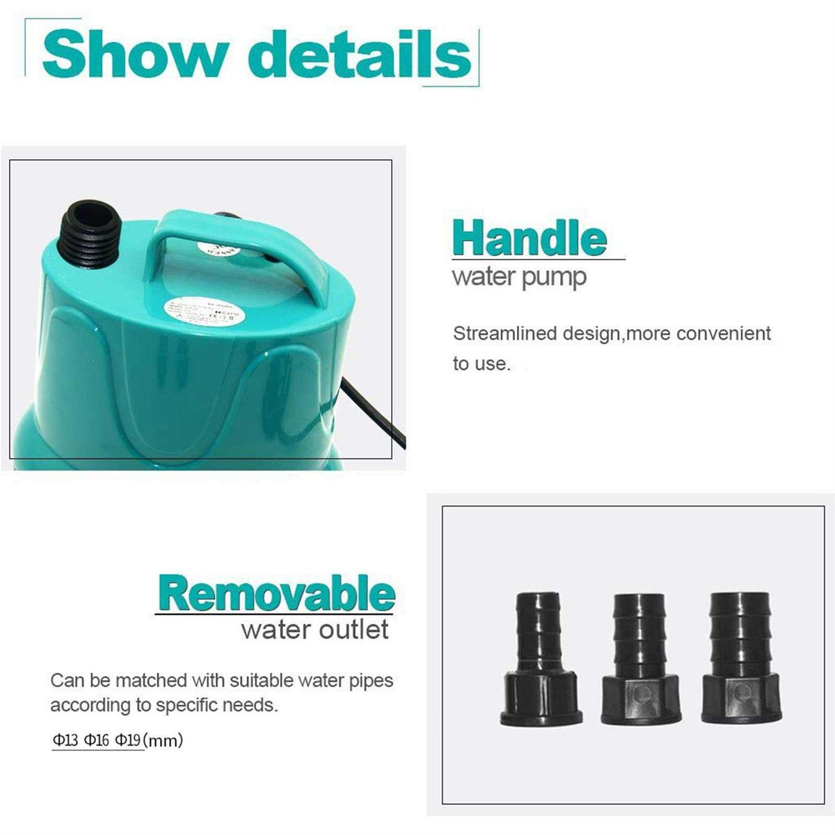 Submersible Water Pump with Handle S825