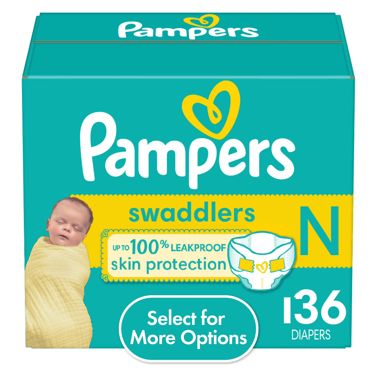 Newborn Diapers, 136 Count L9913