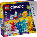 Buildable Solar System Toy Building Set with Alien Rocket Ship Toy and Glow in the Dark Bricks D4913