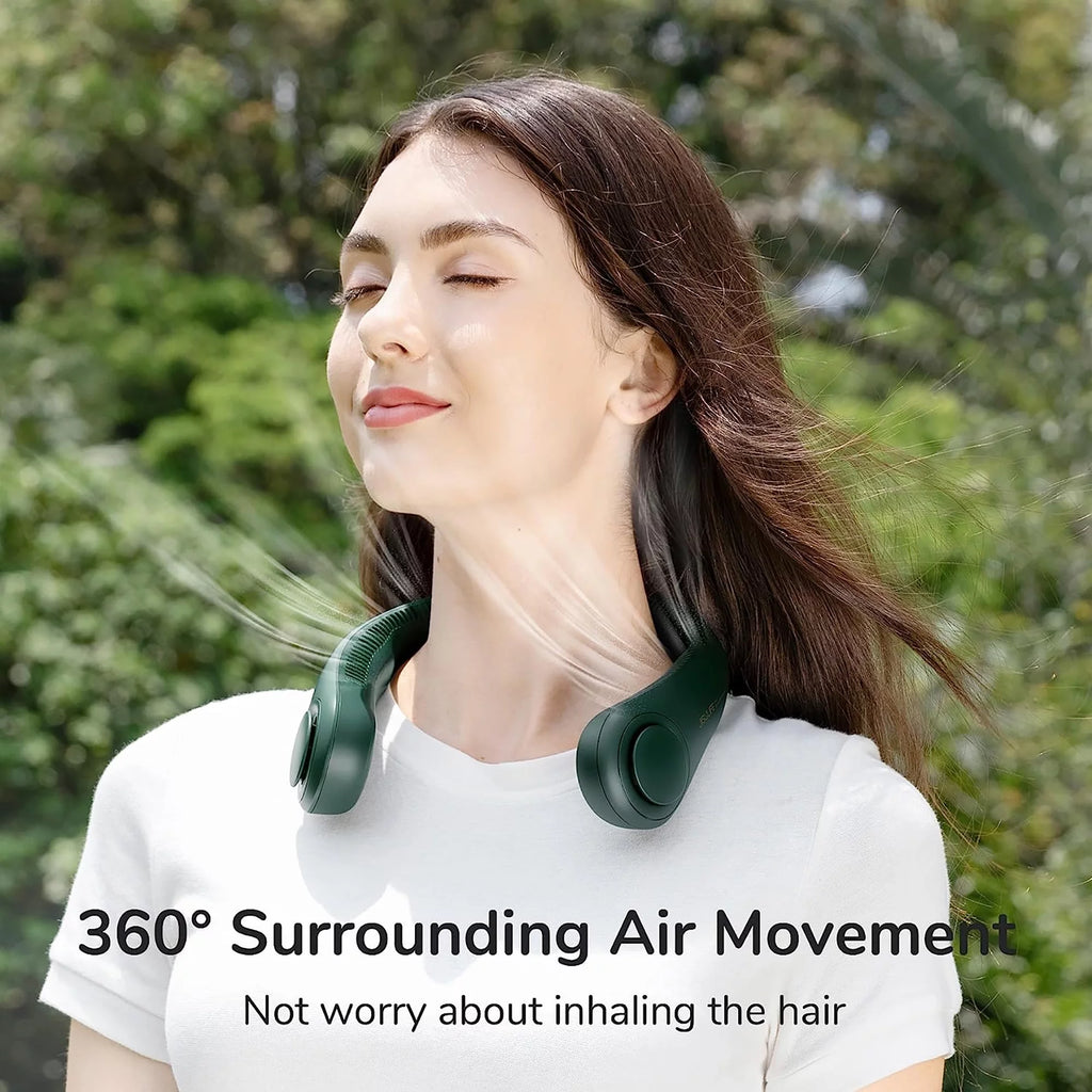 Portable Neck Fan 4000 mAh Bladeless Fan with 3 Speeds Q289