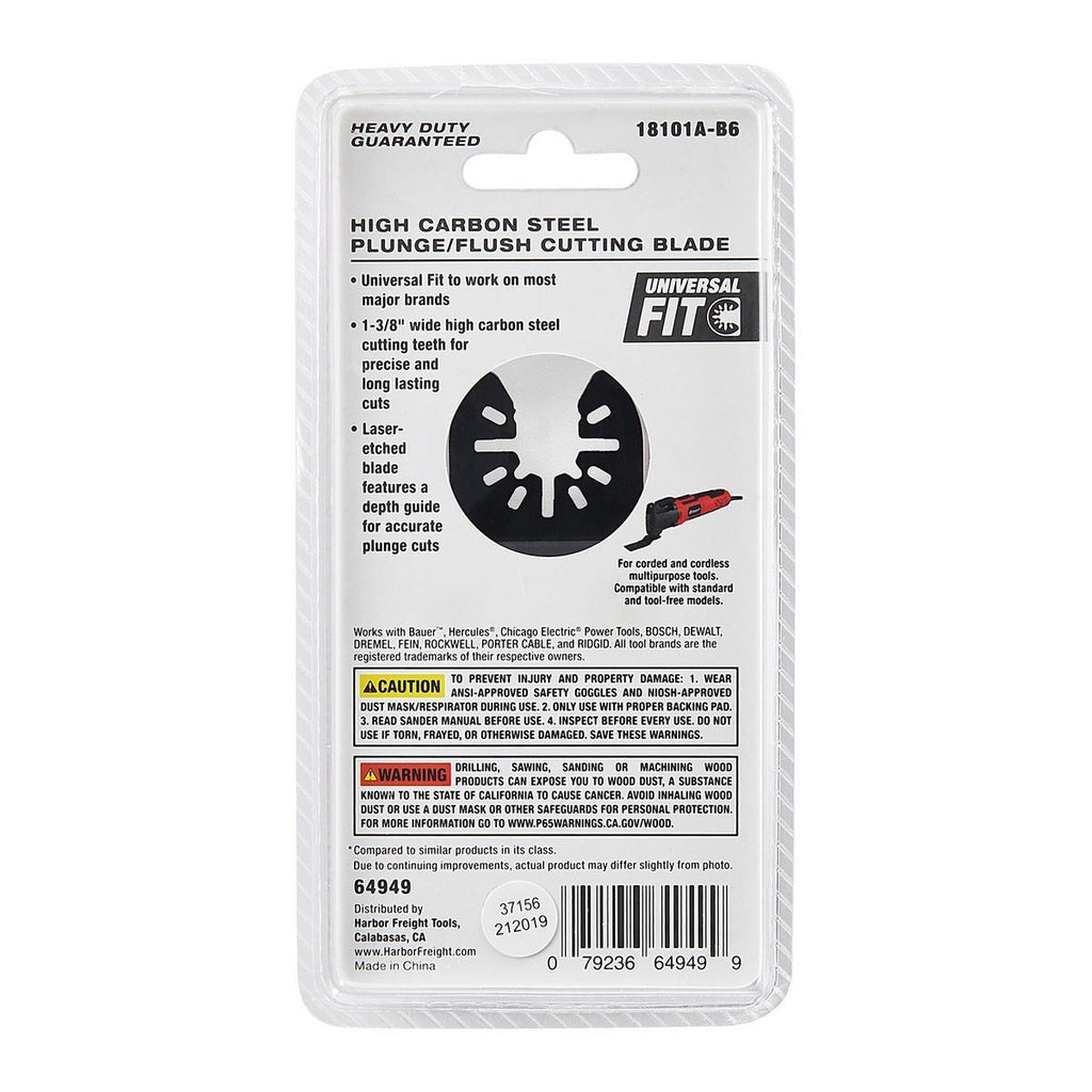 High Carbon Steel Plunge/Flush Cutting Blade for Oscillating Multi-Tools I132
