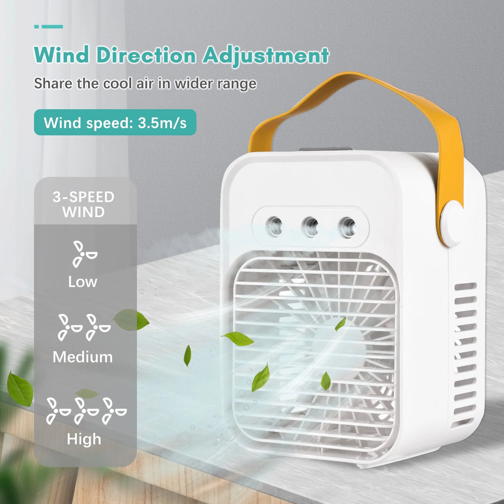 Portable Air Cooling Fan with LED Light 3 Wind Speeds L920043