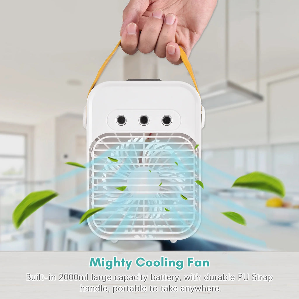 Portable Air Cooling Fan with LED Light 3 Wind Speeds L920043
