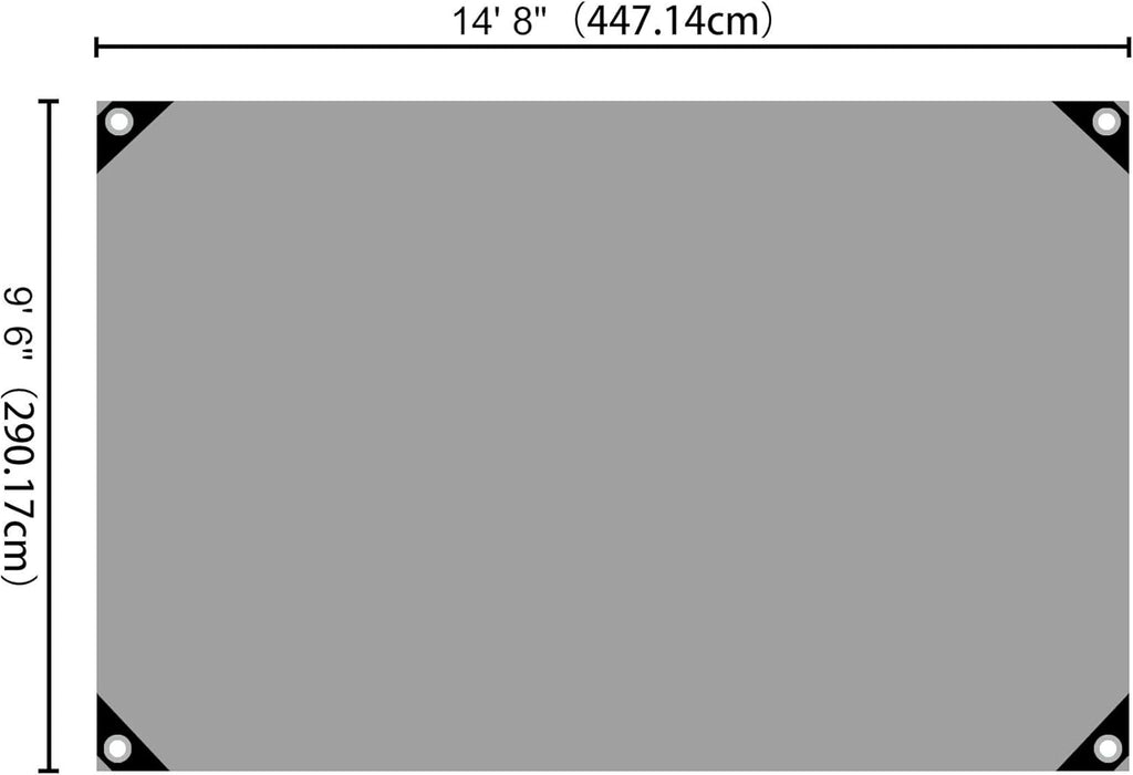 10x15ft Heavy Duty Reinforced Poly Tarp Waterproof Tarpaulin 10-mil Ground Sheet Camping Tent Cover with Eyelets Pack of 2 C614