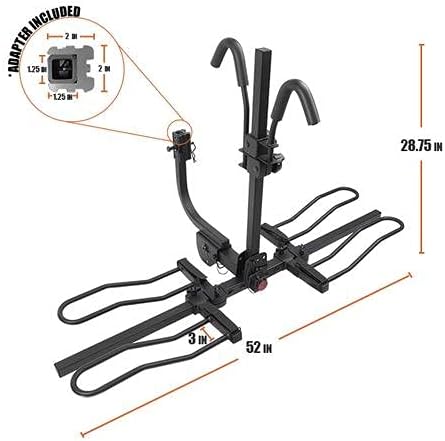 2-Bike Tray Style Hitch Mount Rack Carrier N819631
