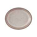Oval Platter Narrow Rim Eggshell American White with Brown Speckles Case of 12 O42889